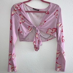 Butterfly crop top